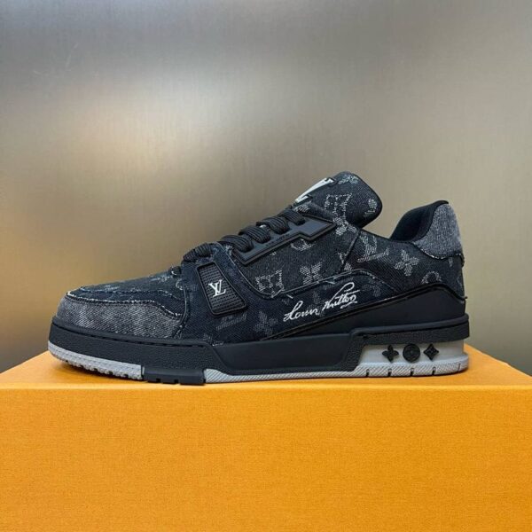 Step Into Style: Louis Vuitton Denim Patchwork Sneaker at Tajstorz - Image 2