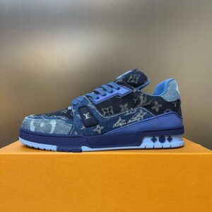 Step Into Style: Louis Vuitton Denim Patchwork Sneaker at Tajstorz
