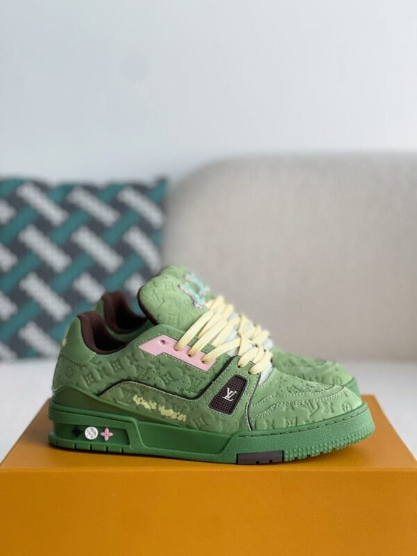 Louis Vuitton Green Monogram Trainer – Available Now at Tajstorz Dubai