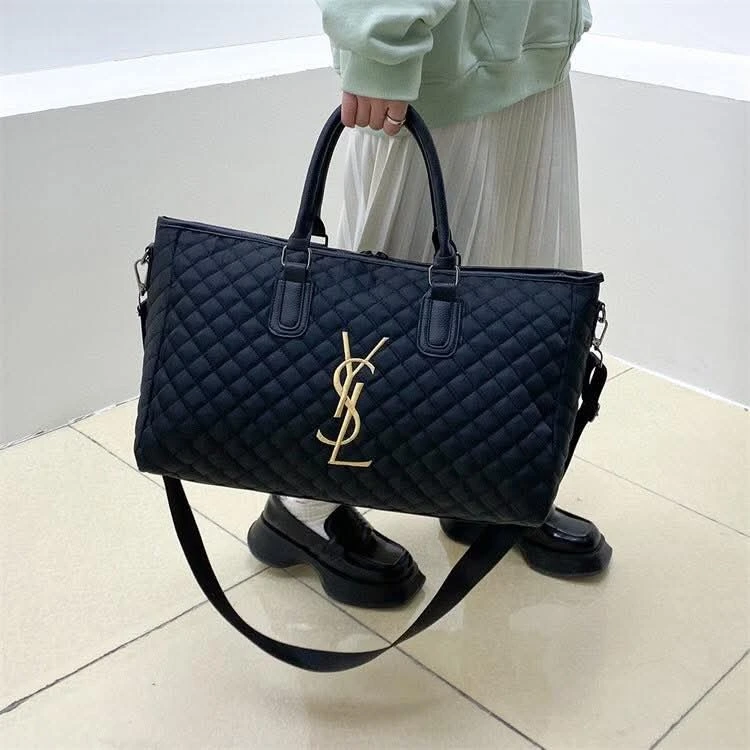 YSL Nylon Black Duffle Bag for Men