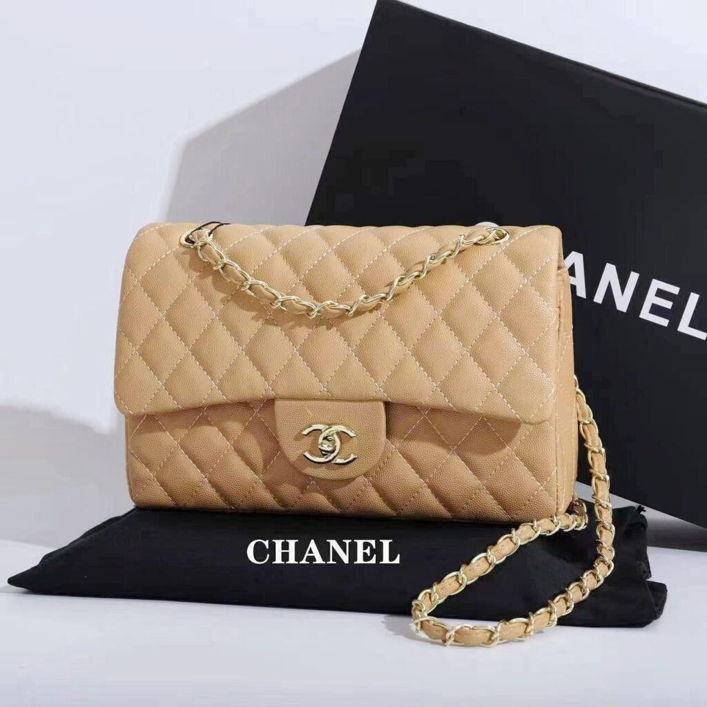 Chanel Beige Flap Bag in Dubai