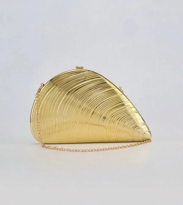 Gold Shell Clutch Bag in Dubai