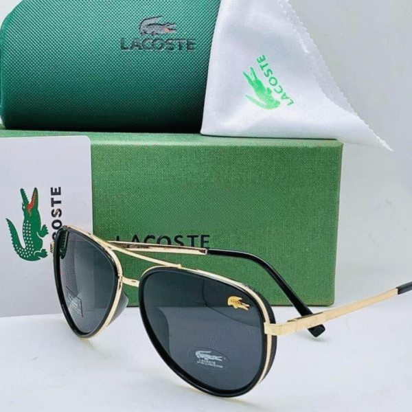 Lacoste Gold & Black Aviator Sunglasses in Dubai
