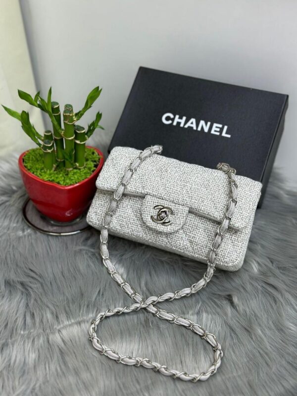 Chanel 17C Ivory Caviar Rectangle Mini Bag - Image 2