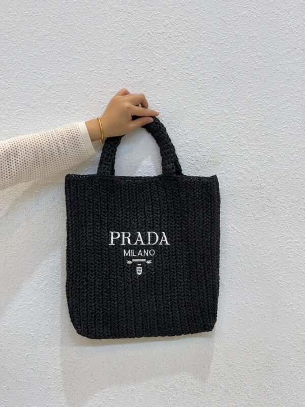 Large Prada Raffia Tote Bag in Dubai - Image 3