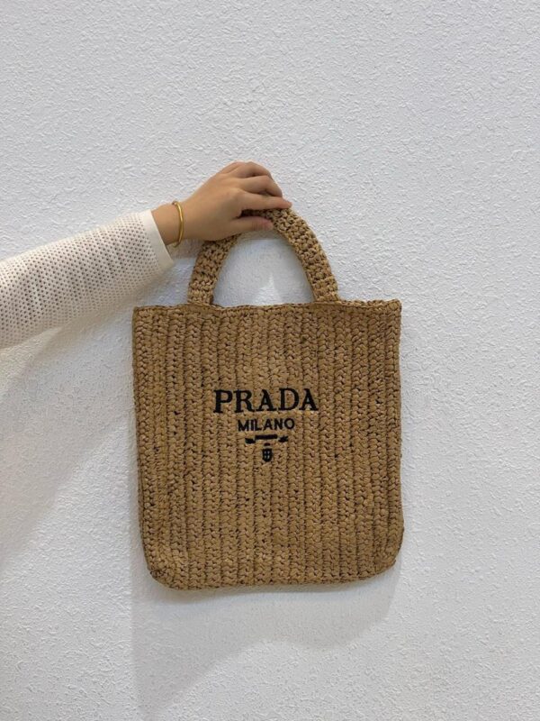 Large Prada Raffia Tote Bag in Dubai
