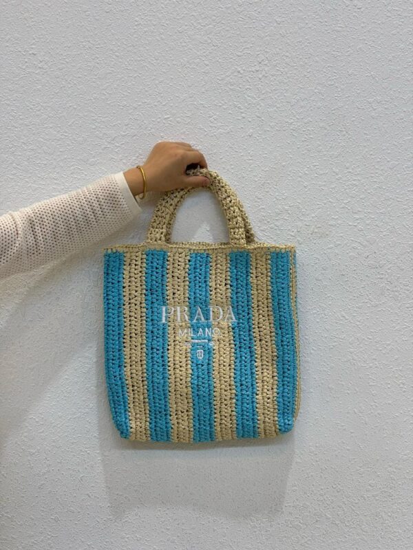 Large Prada Raffia Tote Bag in Dubai