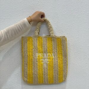 Large Prada Raffia Tote Bag in Dubai