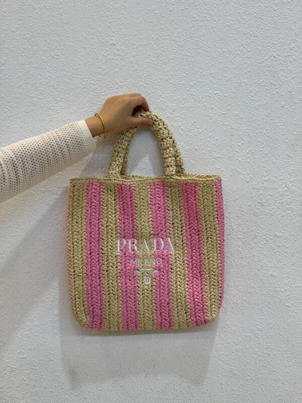 Large Prada Raffia Tote Bag in Dubai