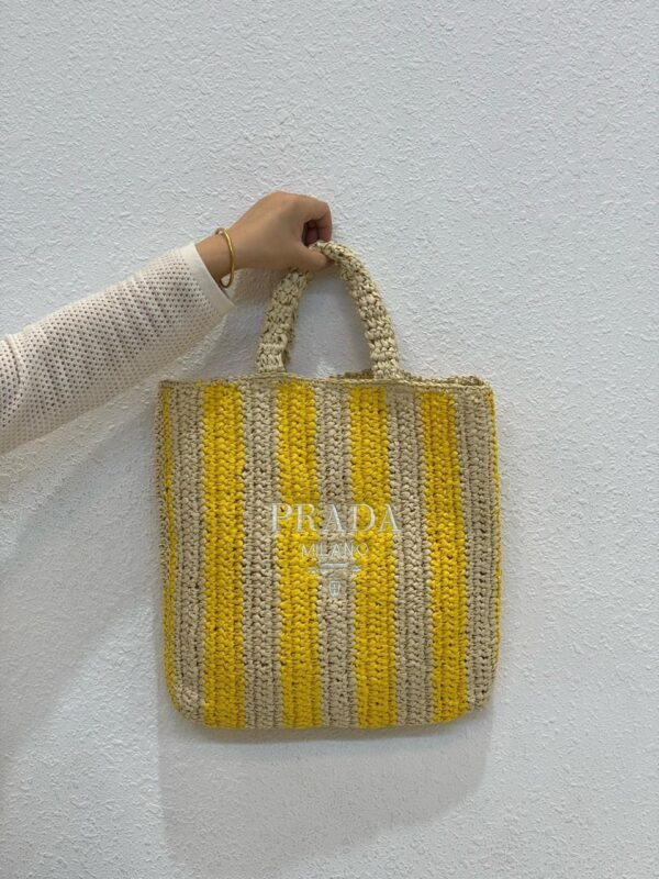 Large Prada Raffia Tote Bag in Dubai
