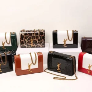 Luxury Patent Leather Chain Shoulder Bag in Dubai