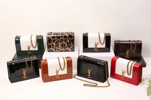 Luxury Patent Leather Chain Shoulder Bag in Dubai