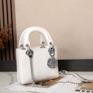 Lady Dior Mini Silver Bag