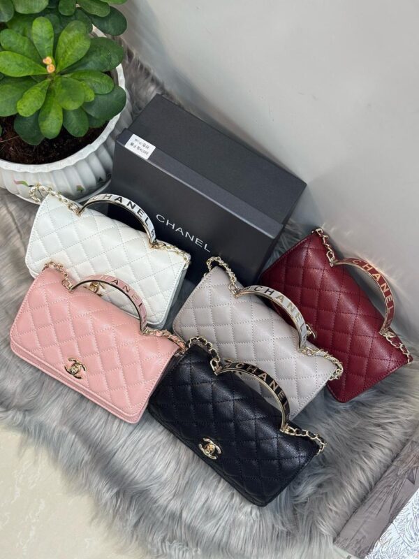 Trendy CC Top Handle Leather Handbag