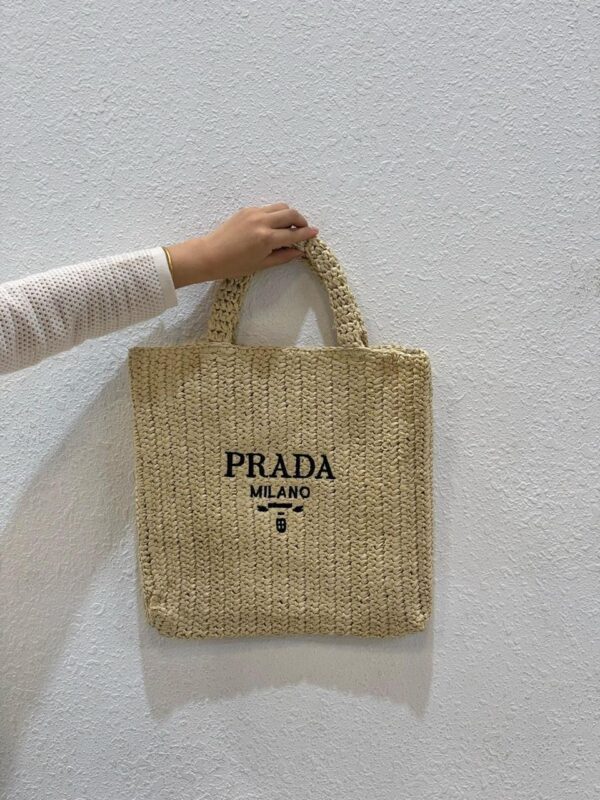 Large Prada Raffia Tote Bag in Dubai