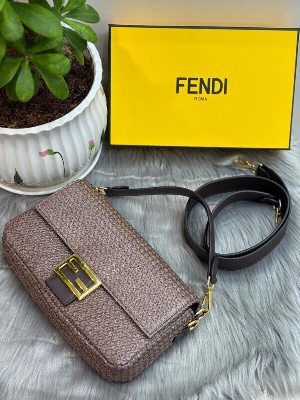 Fendi Straw-Effect Shoulder Bag in Dubai