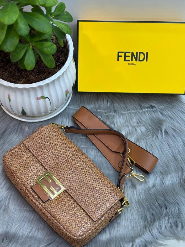 Fendi Straw-Effect Shoulder Bag in Dubai