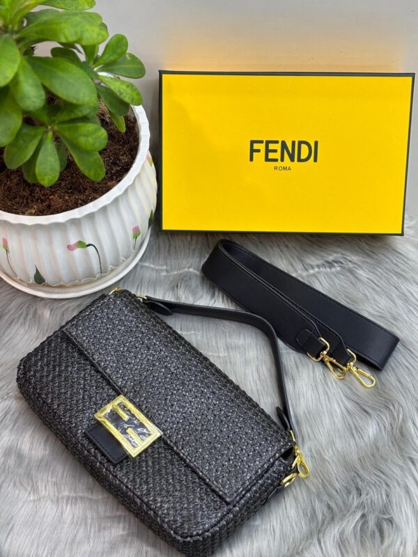 Fendi Straw-Effect Shoulder Bag in Dubai