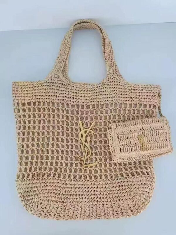 YSL Raffia Tote Bag with Pouch in Dubai