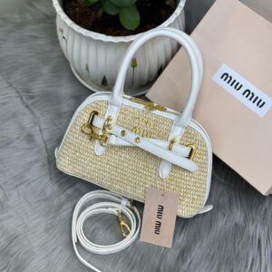 Miu Miu Raffia Leather Mini Bag in Dubai