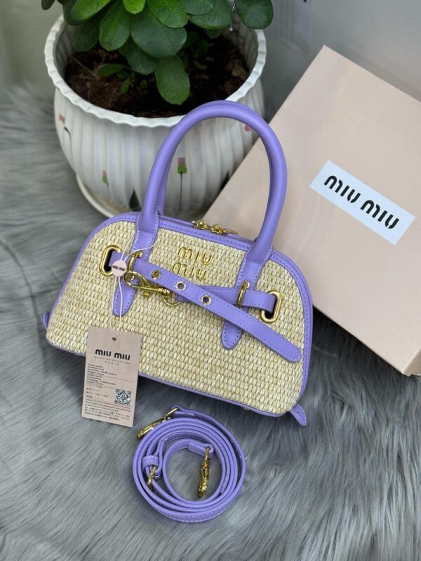 Miu Miu Raffia Leather Mini Bag in Dubai