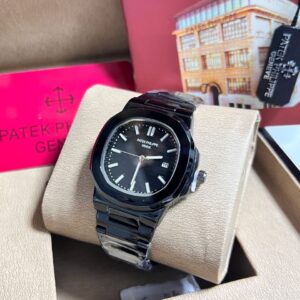 Patek Philippe Nautilus Style Black Dial Watch