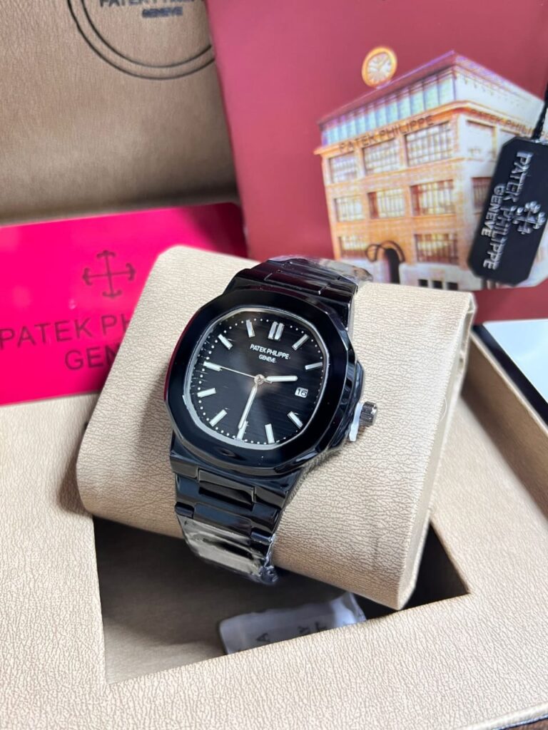 Patek Philippe Nautilus Style Black Dial Watch